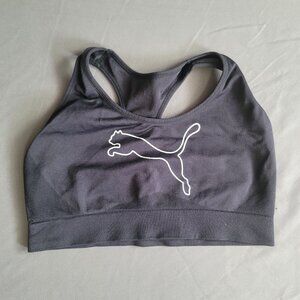 Puma Sports Bra Womens M Black Light Support Athletic Activewear Gym Yoga Run